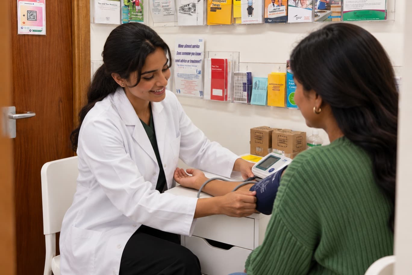 Consult a pharmacist